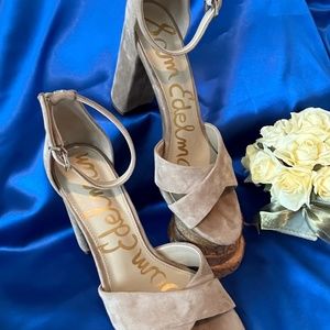 Sam Edelman Yancy Tan Genuine Suede Heels 9